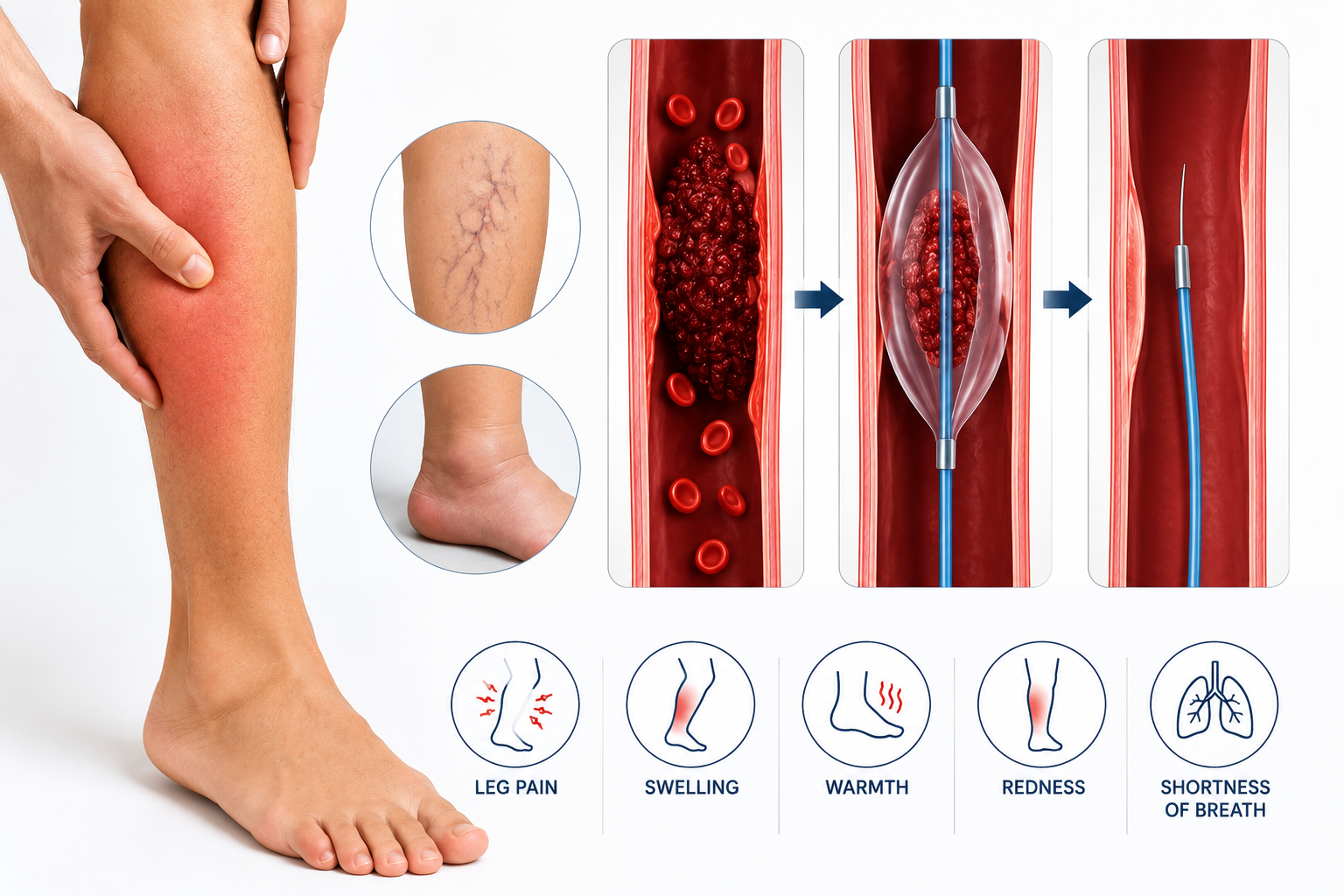catheter leg clot