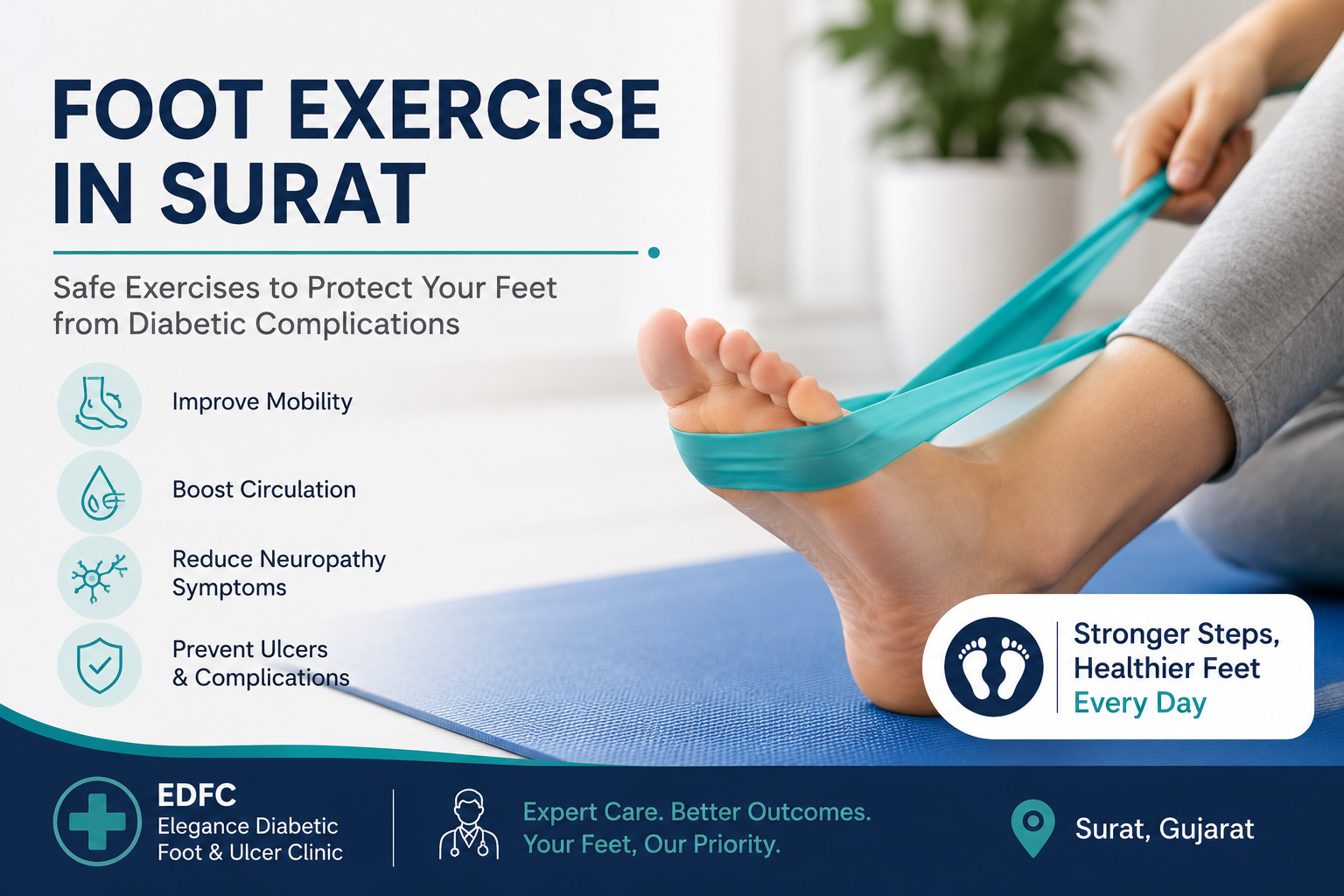 Foot Exercise in Surat: Safe Exercises to Protect Your Feet from Diabetic Complications