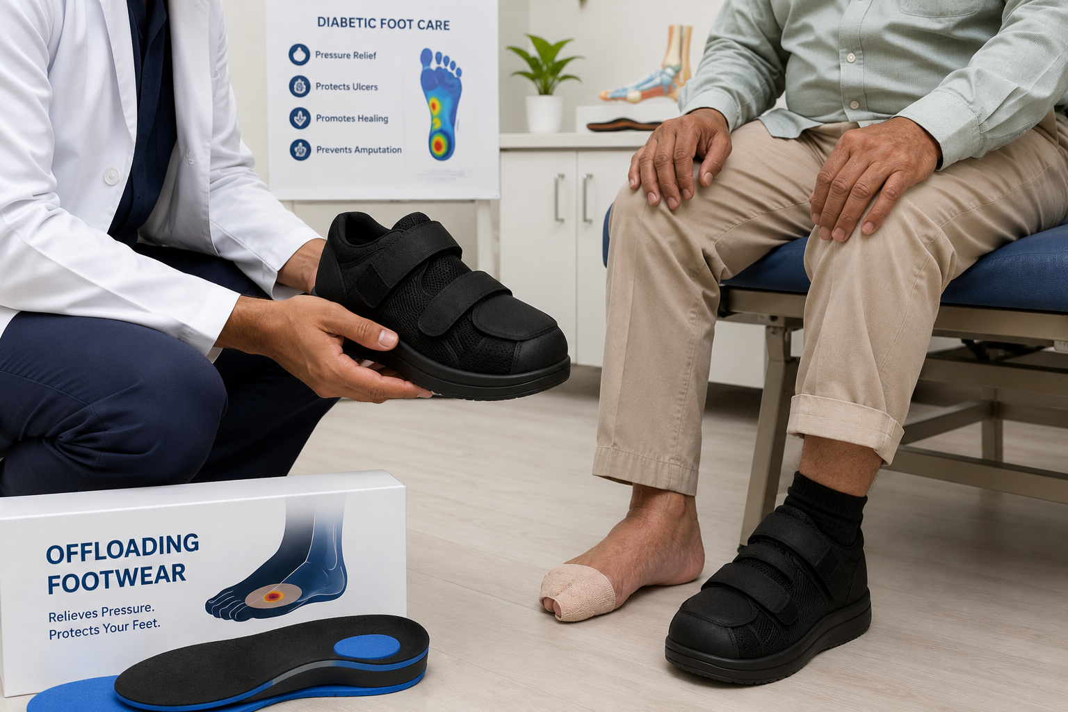 Ulcer Offloading Footwear in Surat for Diabetic Foot