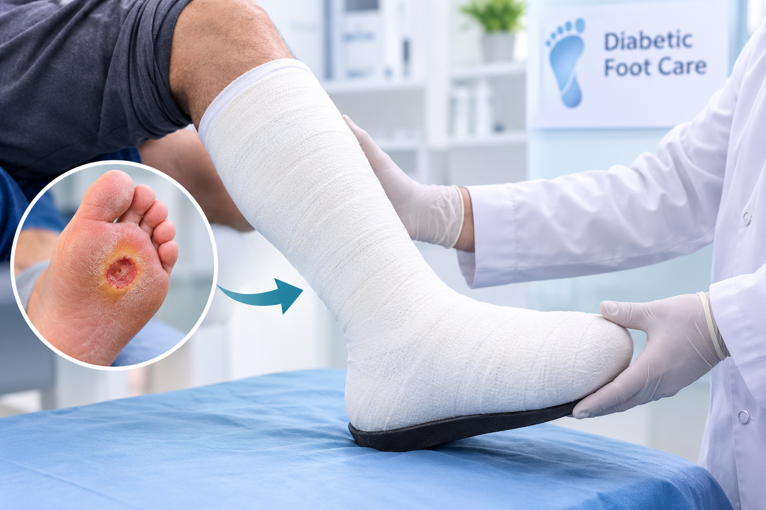 Total Contact Cast Dressing Treatment: The Gold Standard for Offloading Diabetic Foot Ulcers