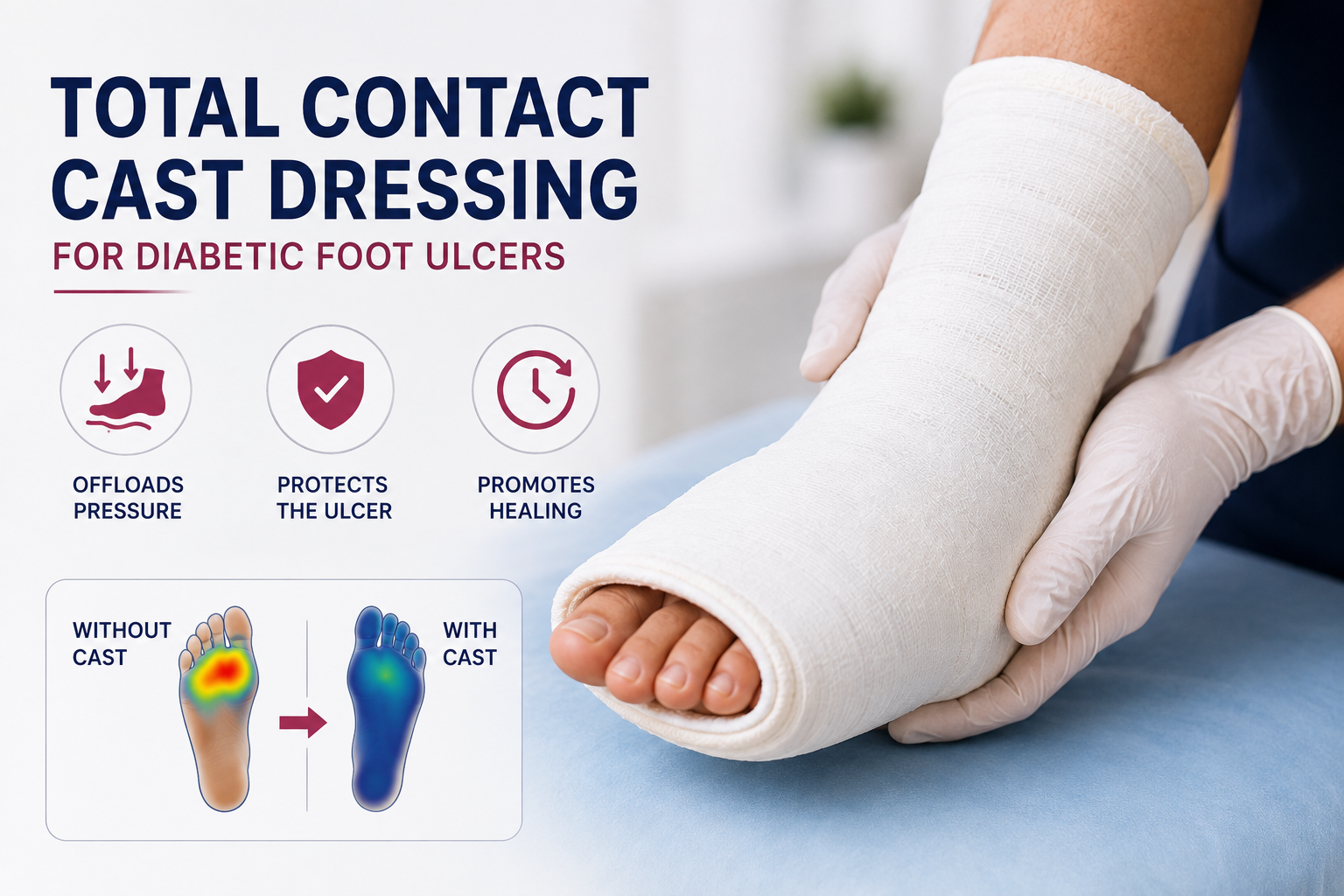 Advanced Total Contact Cast Dressing for Diabetic Foot Ulcers